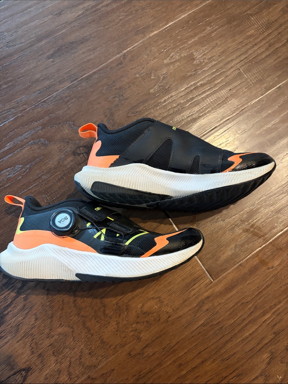 New Balance Kids Black and Orange BOA Slip-On Sneakers
